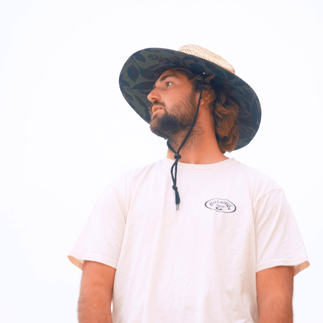 Straw Beach Lifeguard Sun Hat - Kona Green - One Revolver Surfboards