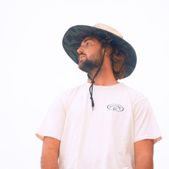 Straw Beach Lifeguard Sun Hat - Kona Green - One Revolver Surfboards