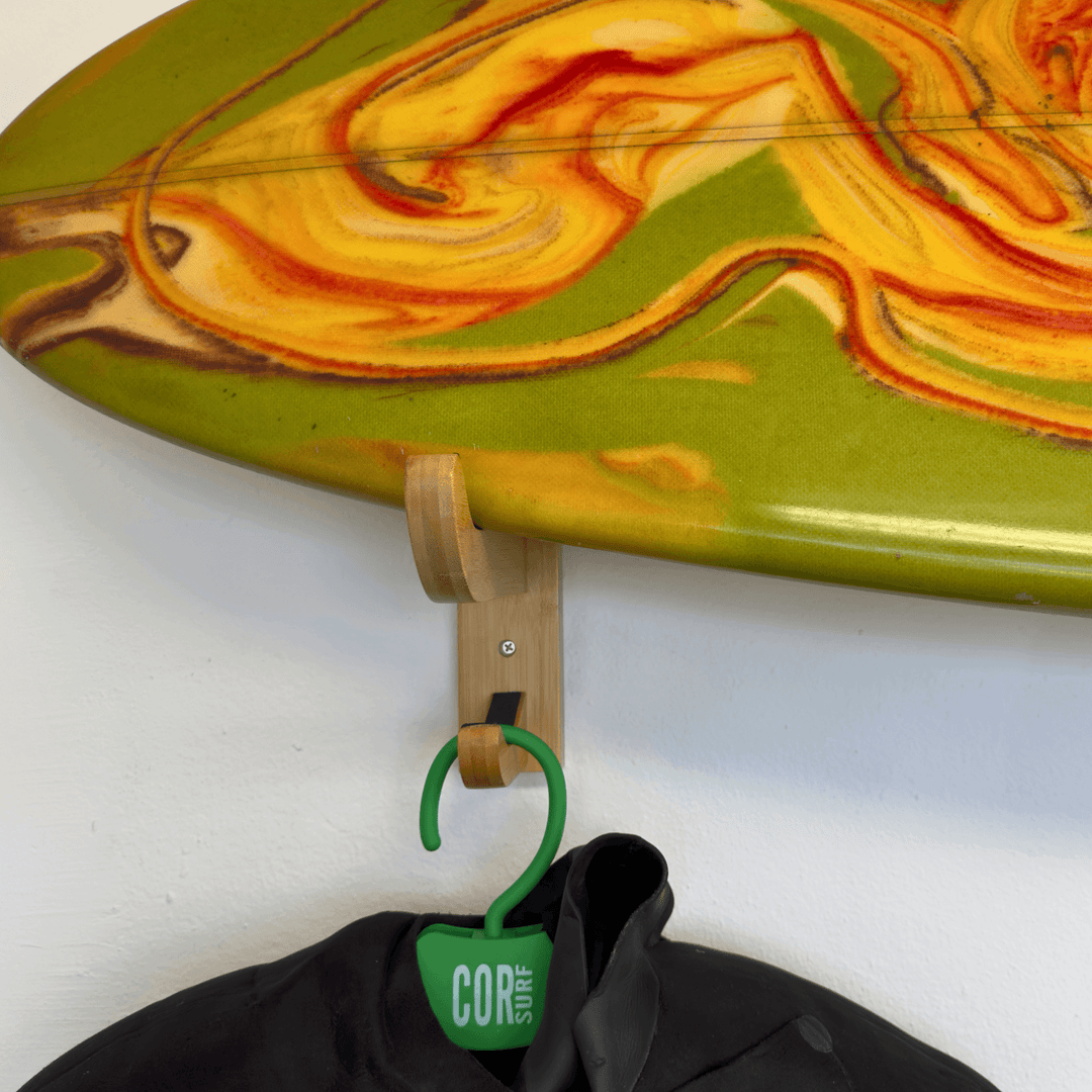 Bamboo SUP Wall Mount with Paddle Rack - One Revolver Surfboards