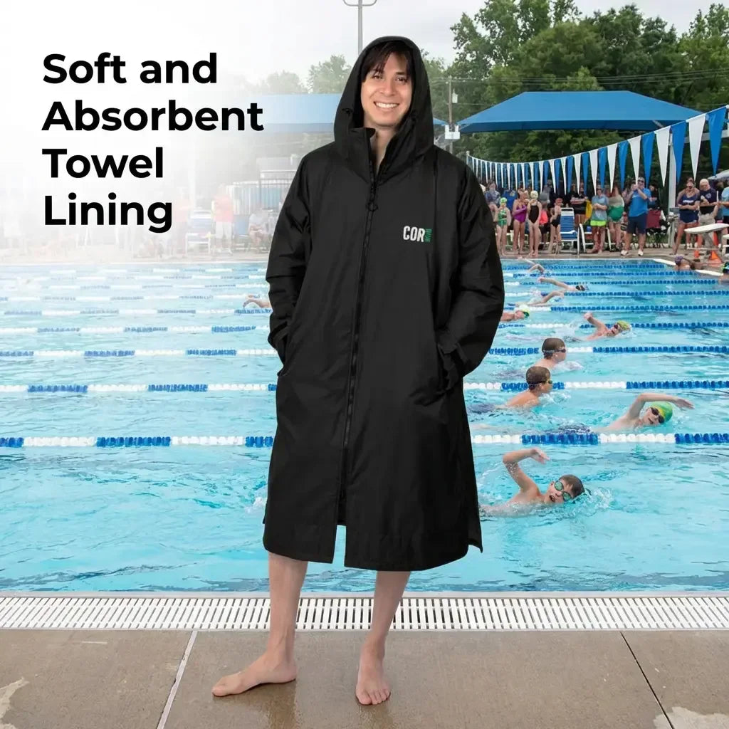 One Revolver Surfboards - Waterproof Swim Parka (Navy Blue) Apparel &amp; Accessories