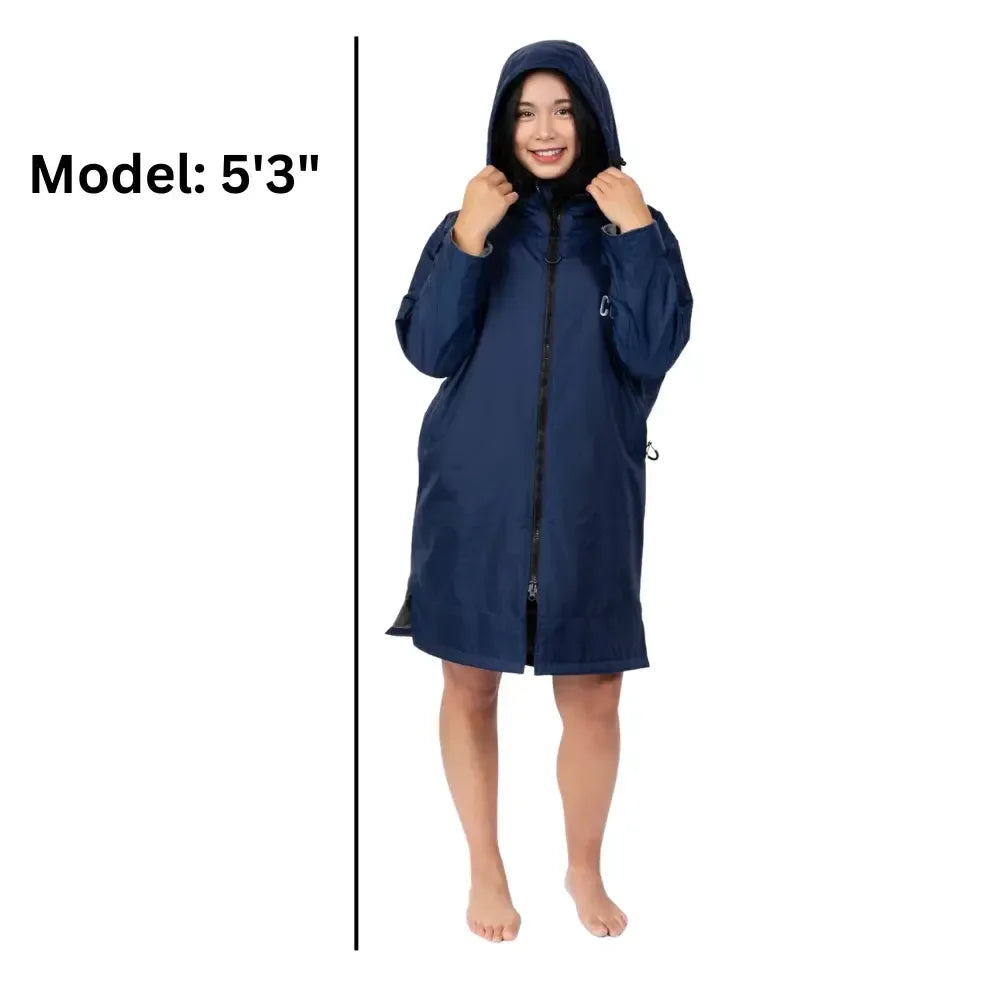 One Revolver Surfboards - Waterproof Swim Parka (Navy Blue) Apparel &amp; Accessories