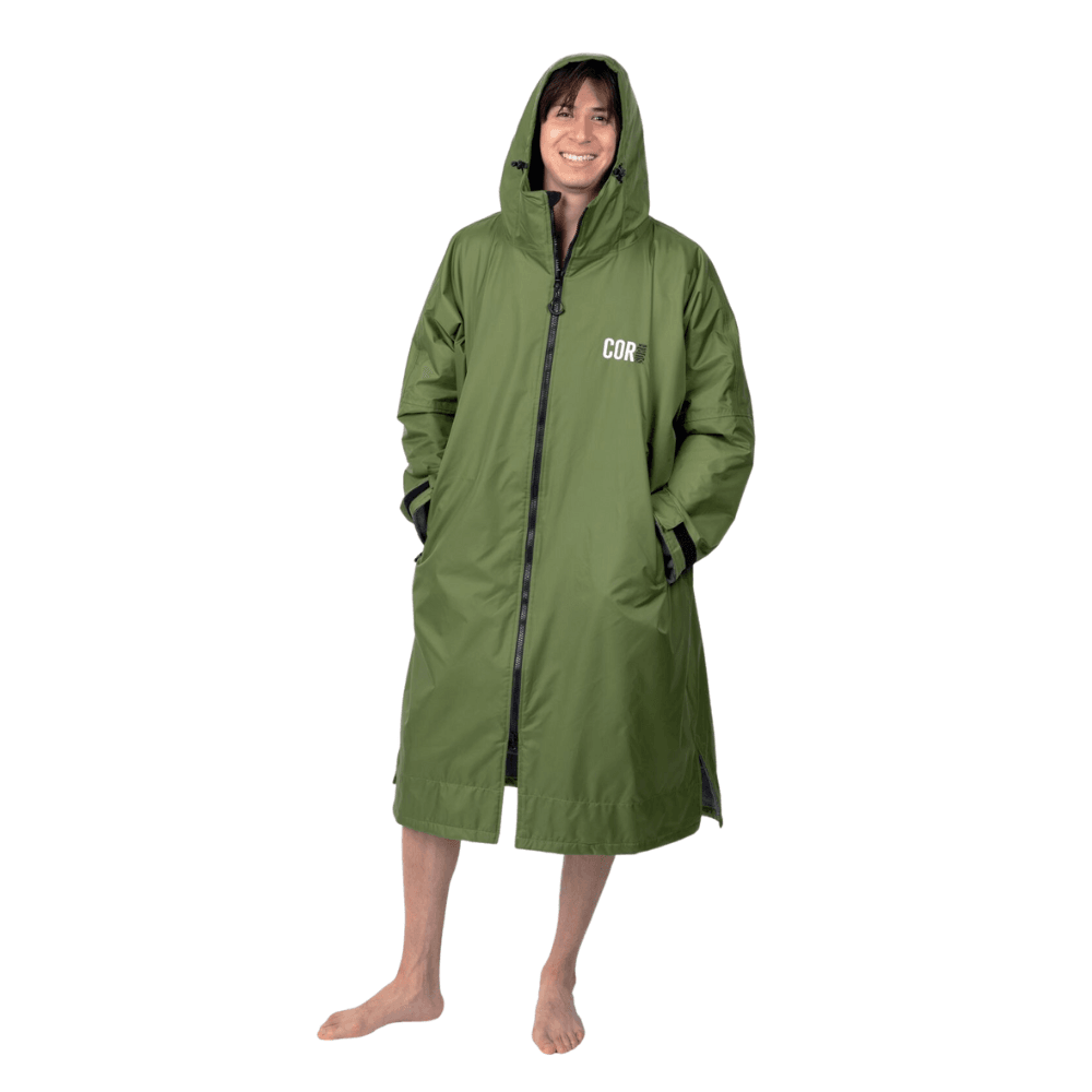 Waterproof Swim Parka (COR Green) - One Revolver Surfboards
