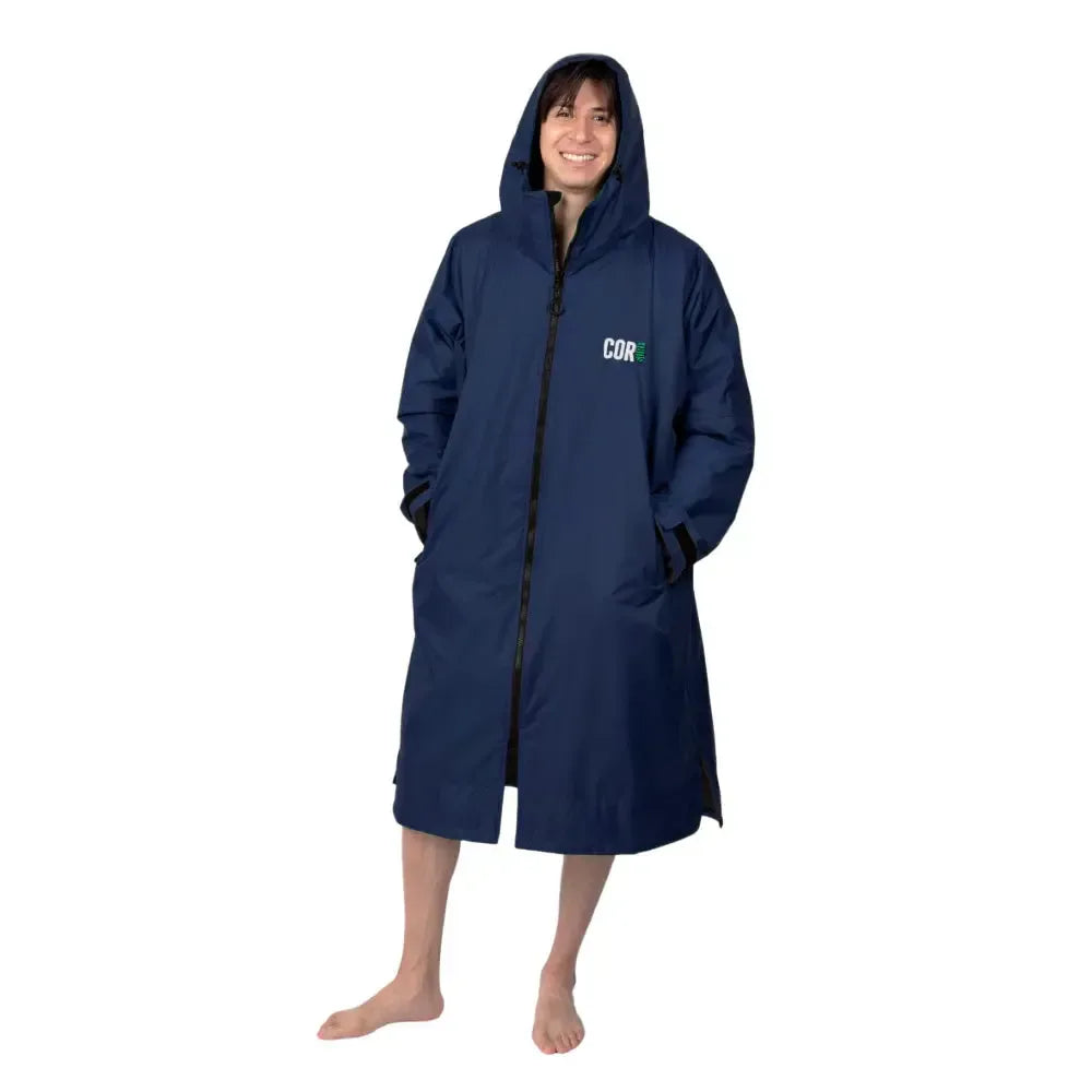One Revolver Surfboards - Waterproof Swim Parka (Navy Blue) Apparel &amp; Accessories