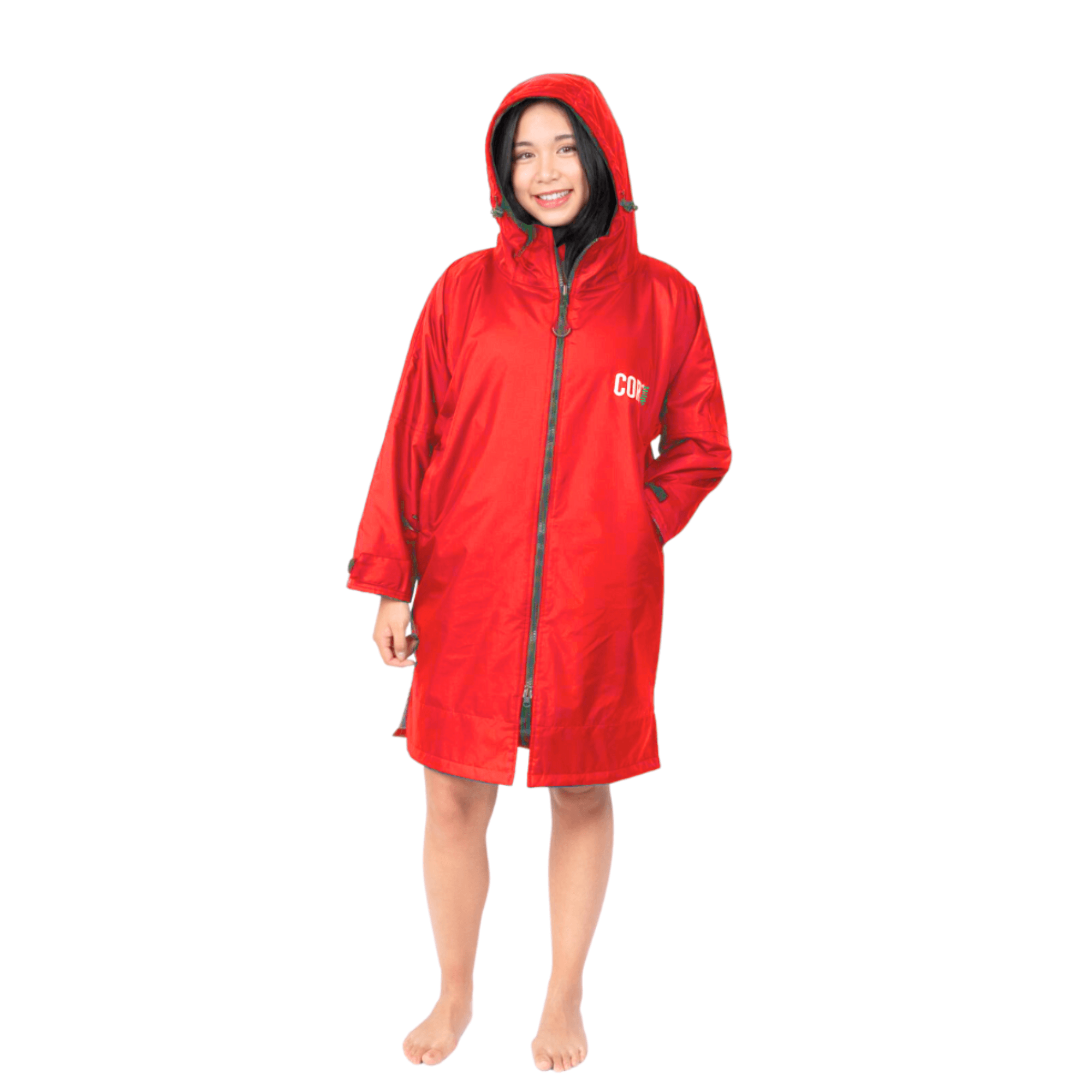 Waterproof Swim Parka (Red) - One Revolver Surfboards