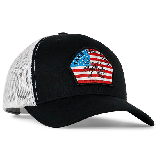 Take No Shit American Flag Patch SnapBack - HEADWEAR - One Revolver Surfboards