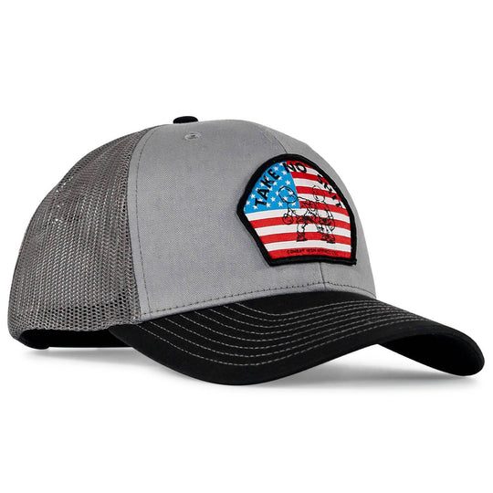 Take No Shit American Flag Patch SnapBack - HEADWEAR - One Revolver Surfboards