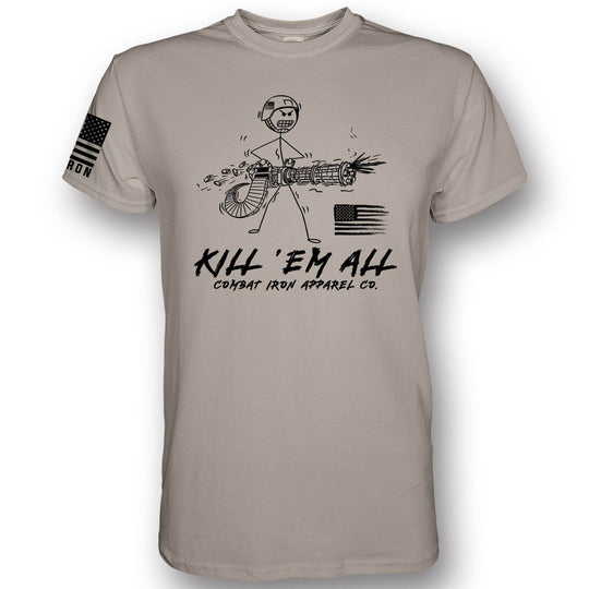 Kill Em' All Machine Gunner Men's T-Shirt - One Revolver Surfboards