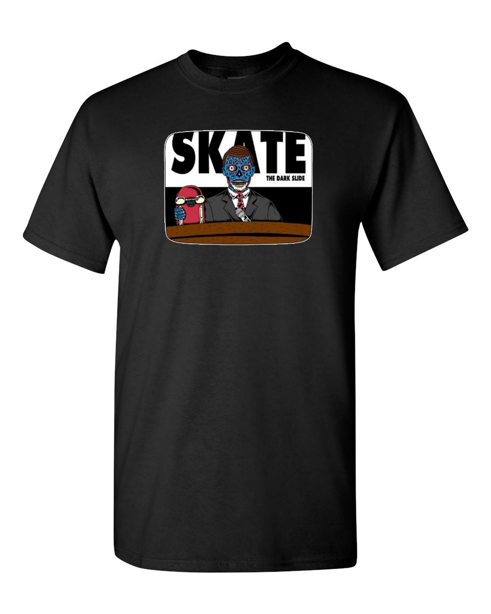 The Dark Slide "They Skate" T-Shirt Design by Weasel Face - One Revolver Surfboards