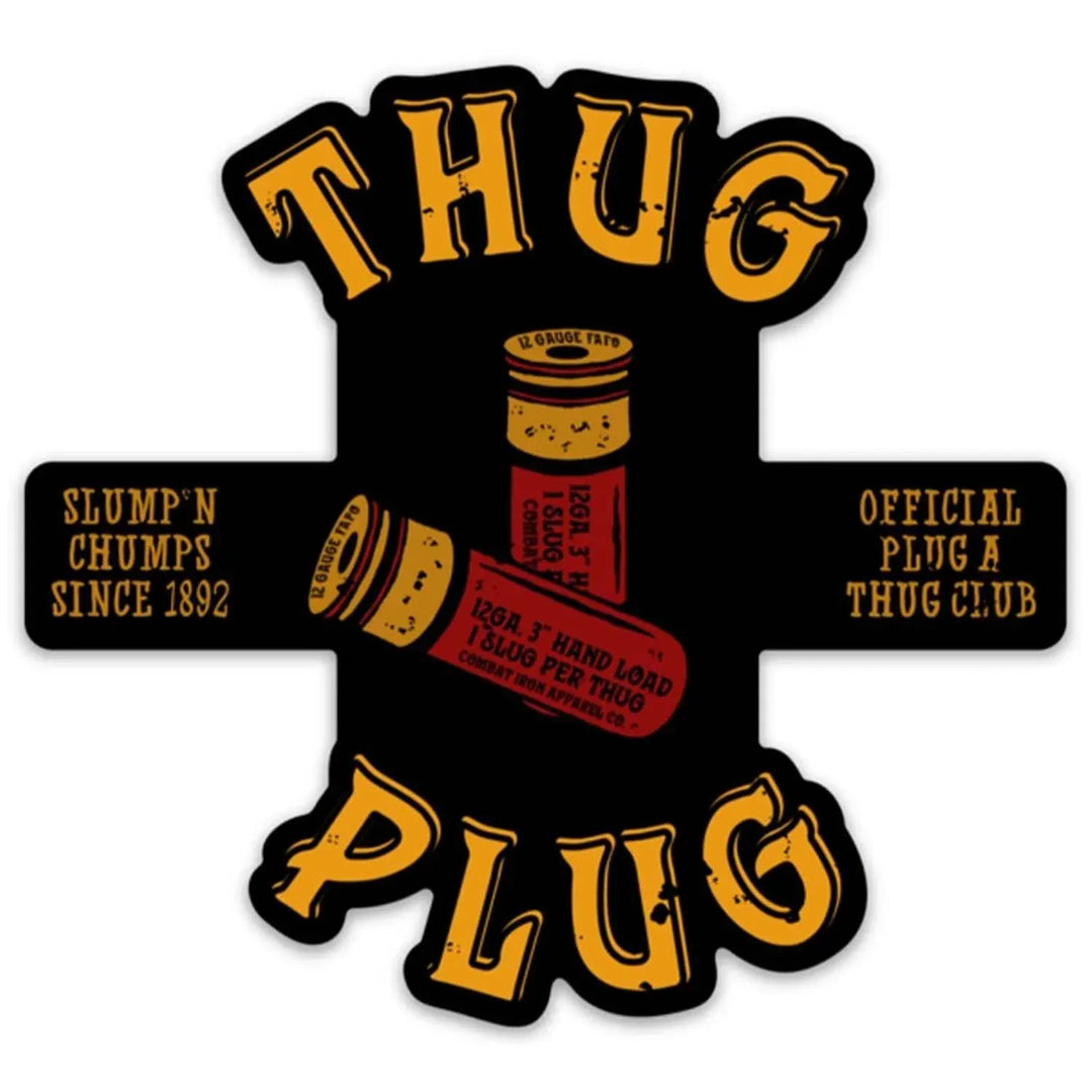 One Revolver Surfboards - Thug Plug | Slump'n Chumps Since 1892 Decal DECAL