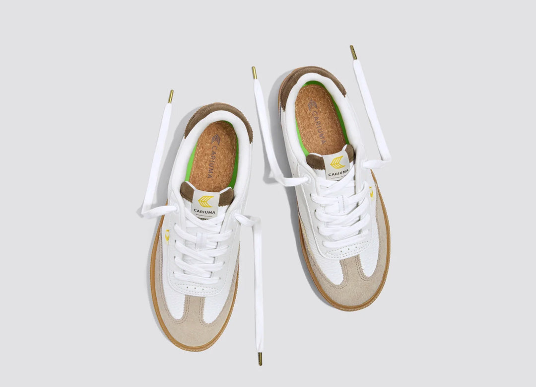 TOCA Pebbled Leather Gum White Suede Plaza Taupe Dark Khaki