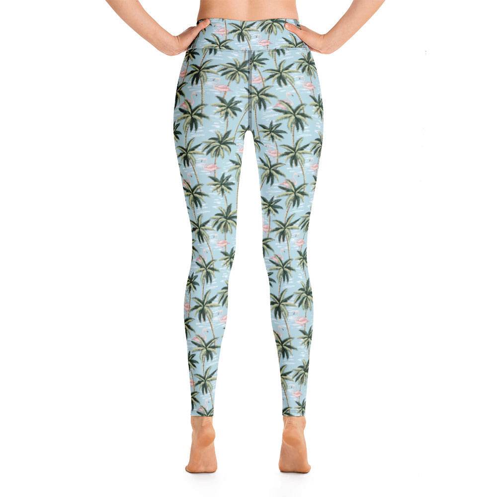 Womens Tropical Flamingo Yoga Leggings - One Revolver Surfboards