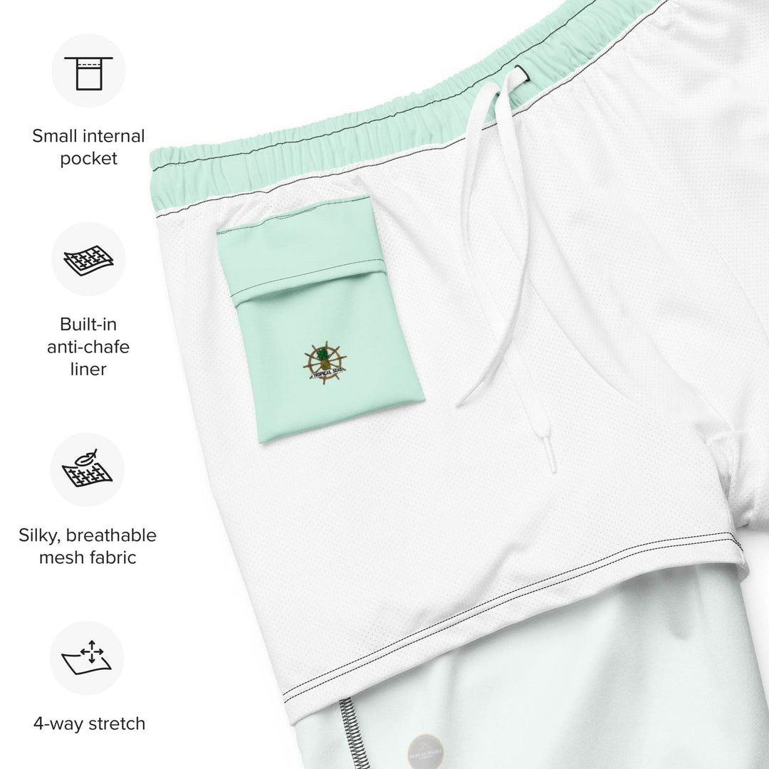 Men's Sea Green Eco Board Shorts - One Revolver Surfboards