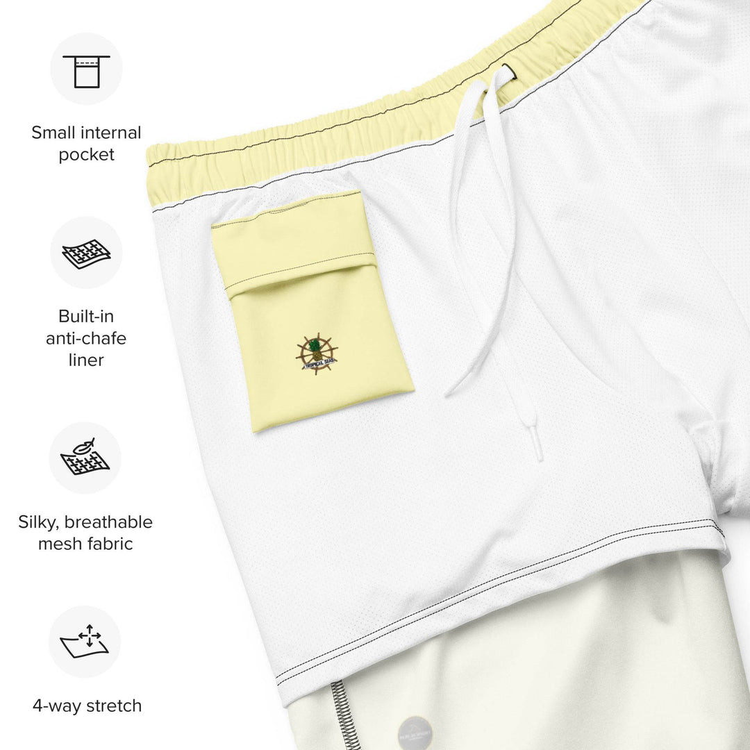 Men's Yellow Eco Board Shorts - Swimwear - One Revolver Surfboards