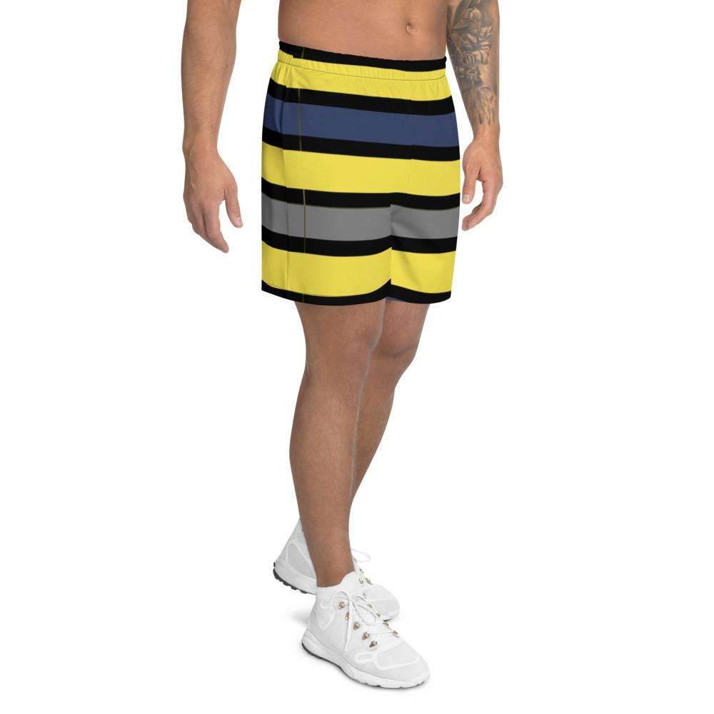 Men's Tropical Dark Blues/Yellow Long Shorts - Shorts - One Revolver Surfboards