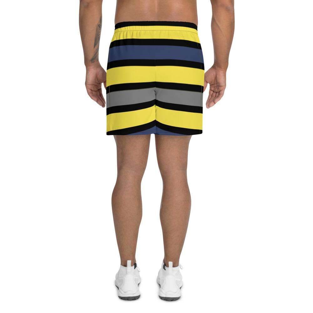 Men's Tropical Dark Blues/Yellow Long Shorts - Shorts - One Revolver Surfboards