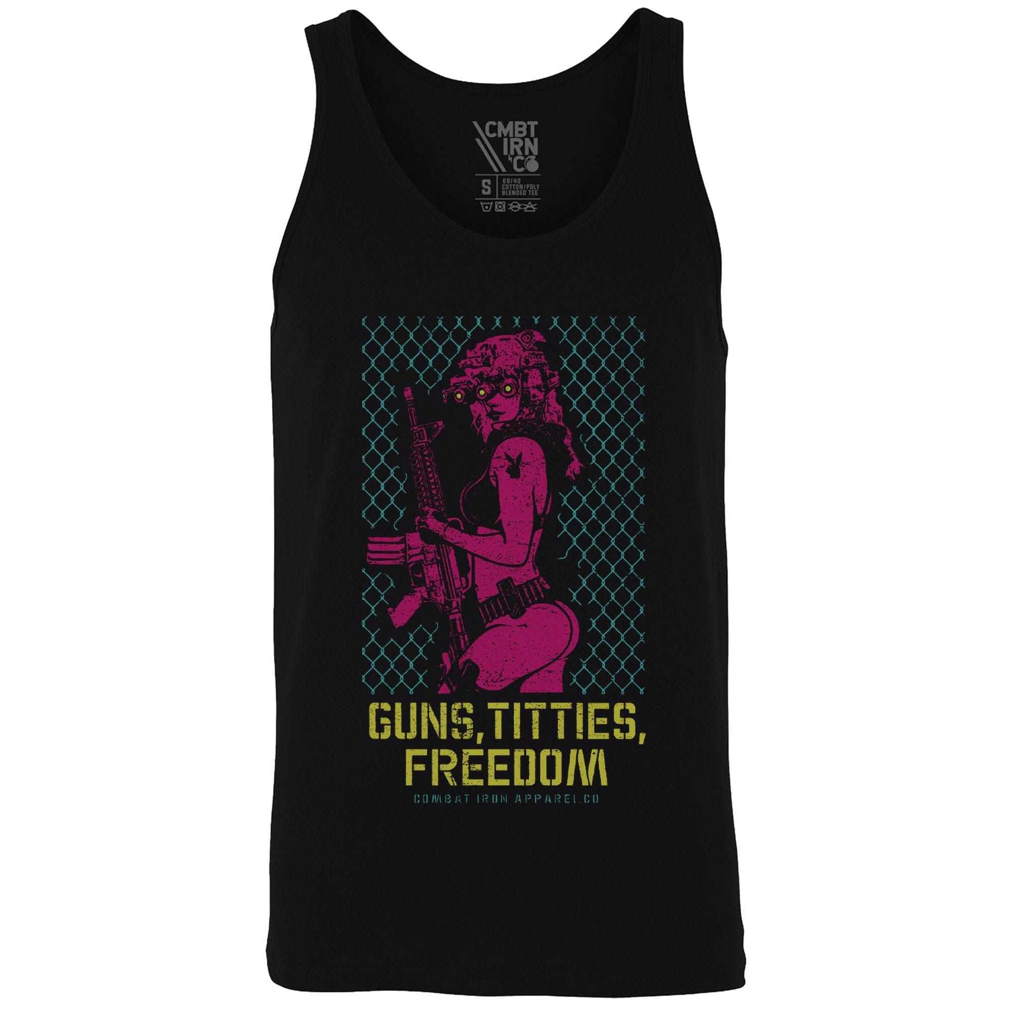 One Revolver Surfboards - Guns, Titties, Freedom: Tactical Temptation Men's Tank MEN'S TANK TOP