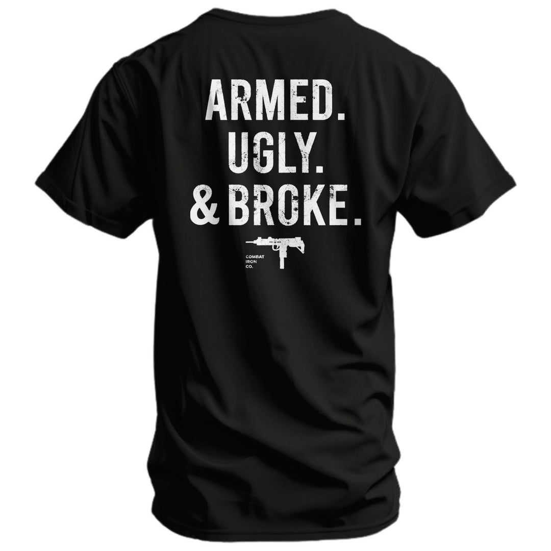 One Revolver Surfboards - Armed. Ugly. & Broke. Men's T-Shirt GRAPHIC T-SHIRT