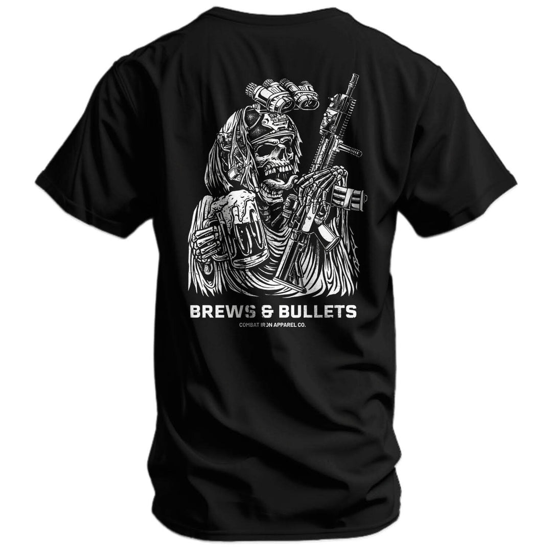 One Revolver Surfboards - Brews & Bullets Men's T-Shirt GRAPHIC T-SHIRT