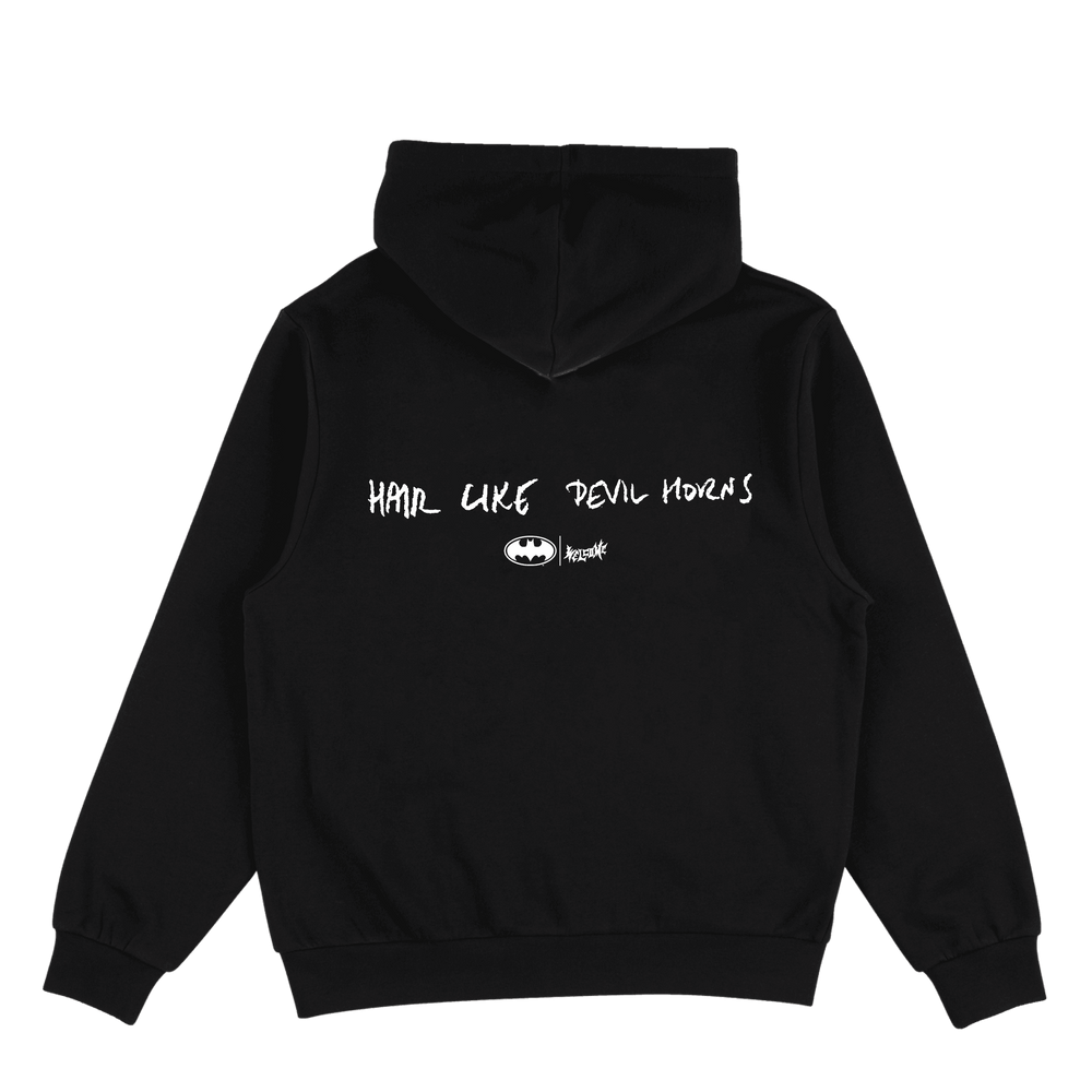 WELCOME X BATMAN DEVIL HORNS HOODED SWEATSHIRT - One Revolver Surfboards
