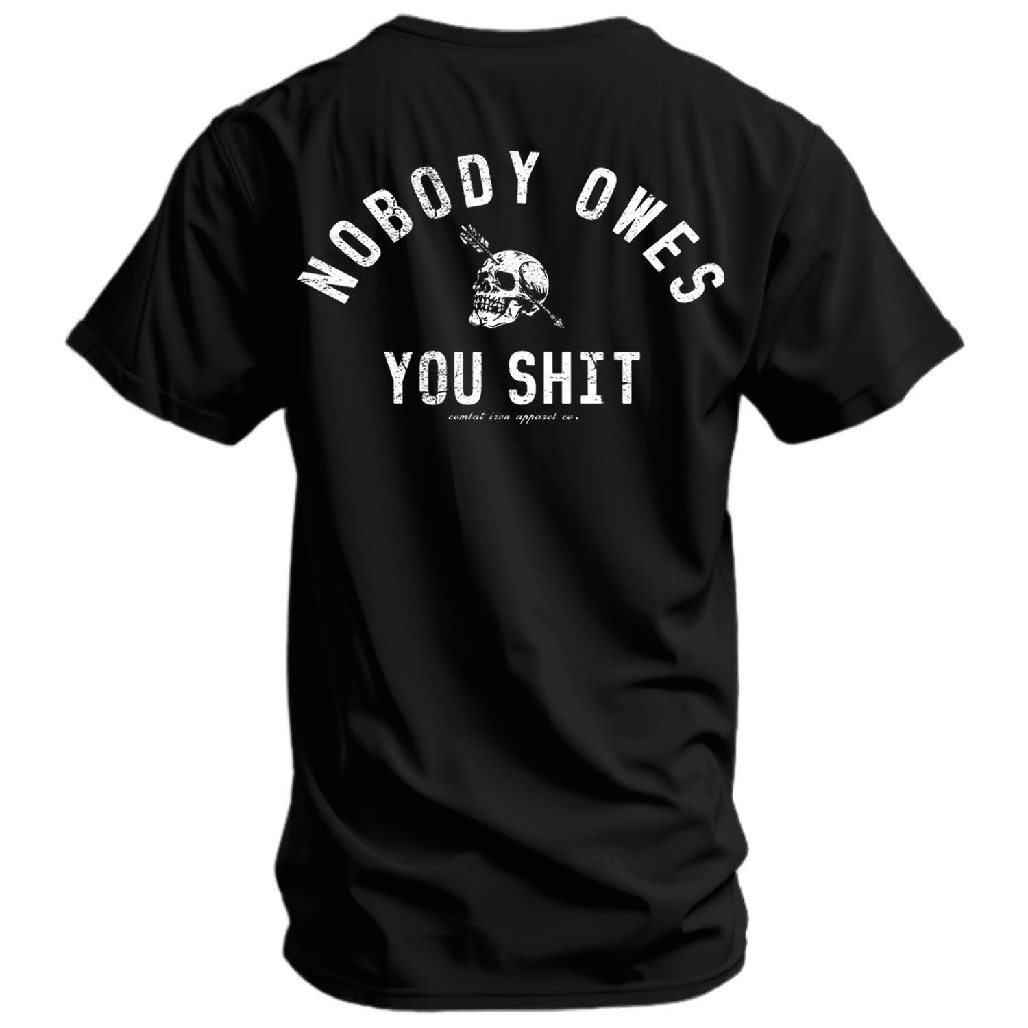 One Revolver Surfboards - Nobody Owes You Shit Skull Men's T-Shirt GRAPHIC T-SHIRT
