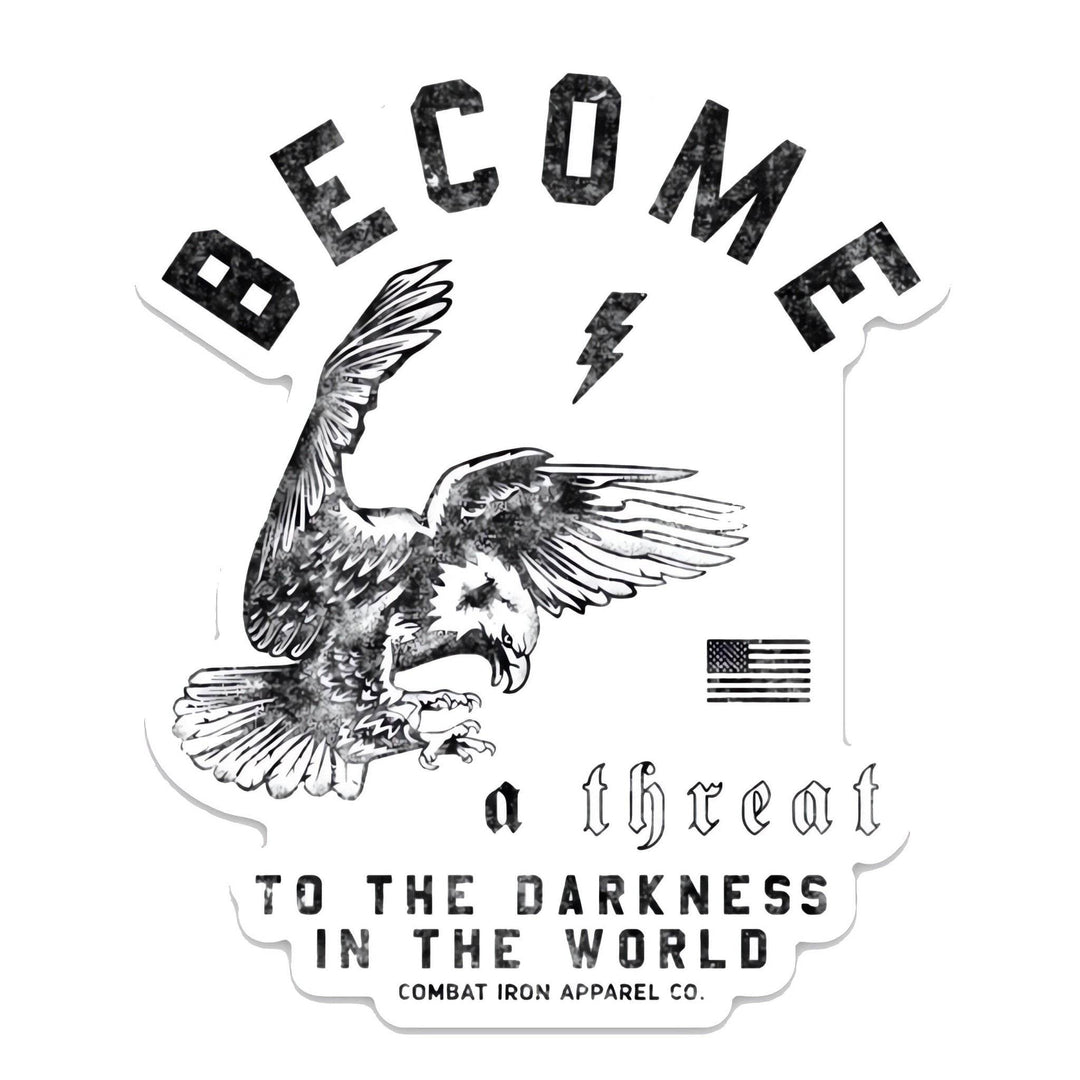 Become A Threat To The Darkness Of The World Decal - One Revolver Surfboards