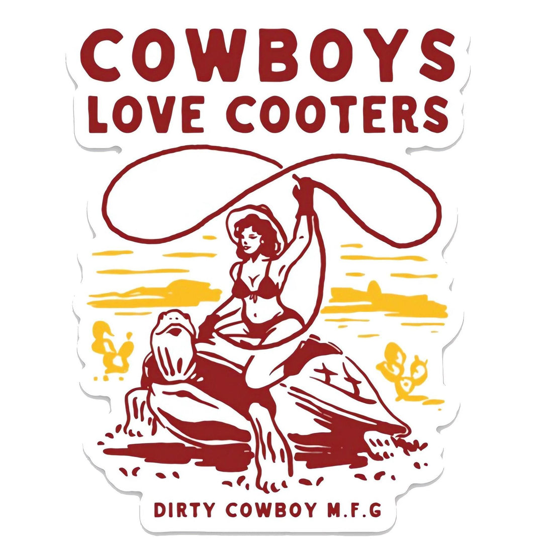 Cowboys Love Cooters Western Decal - One Revolver Surfboards