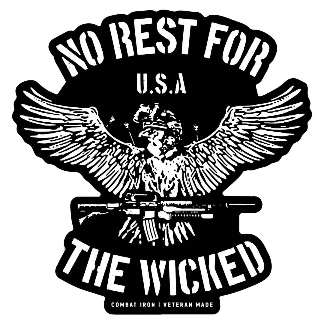 No Rest For The Wicked Decal Sticker - One Revolver Surfboards