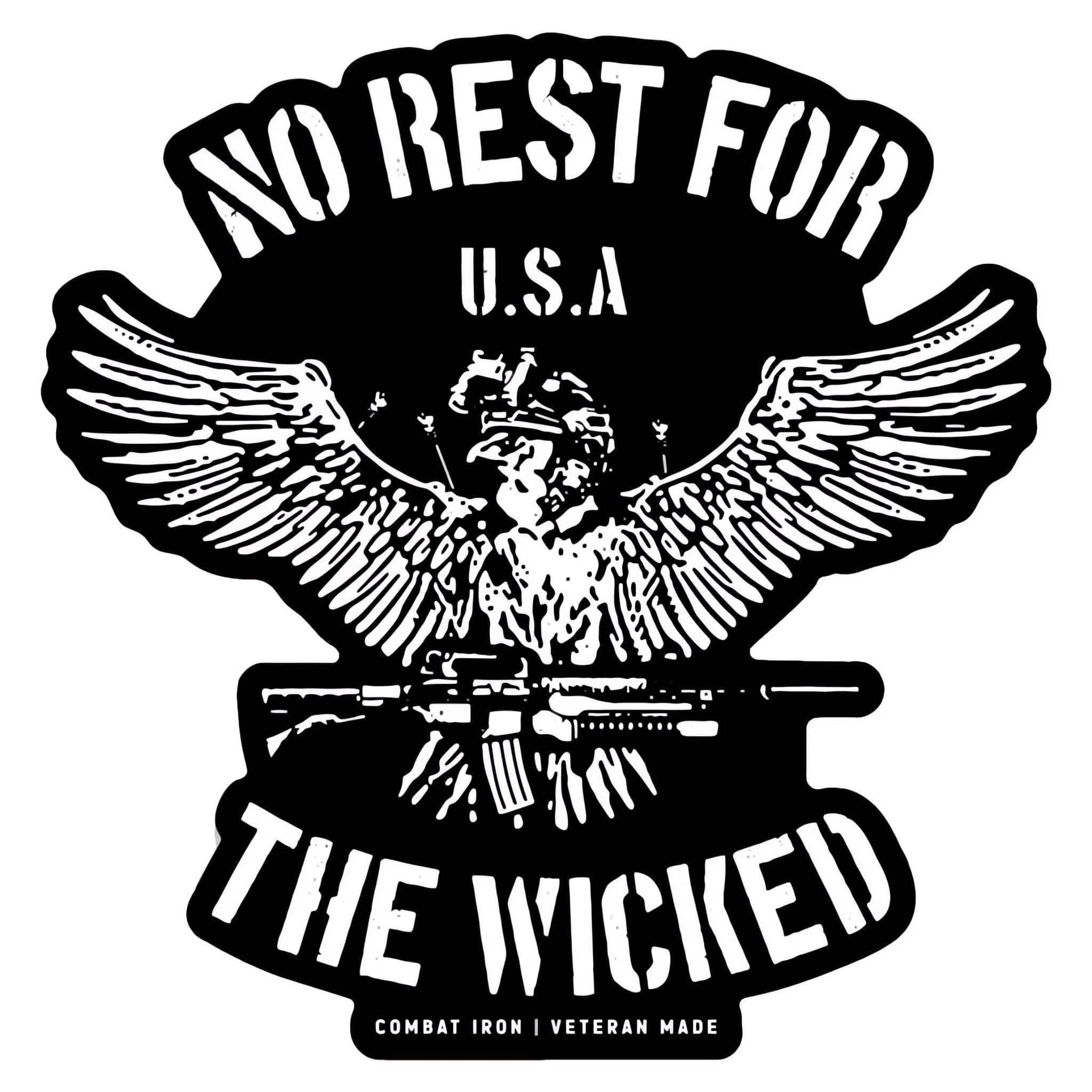 No Rest For The Wicked Decal Sticker - One Revolver Surfboards