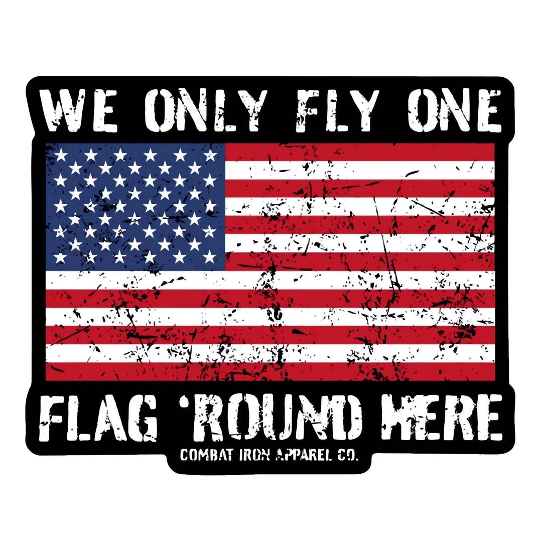 One Revolver Surfboards - We Only Fly One Flag 'Round Here Decal DECAL