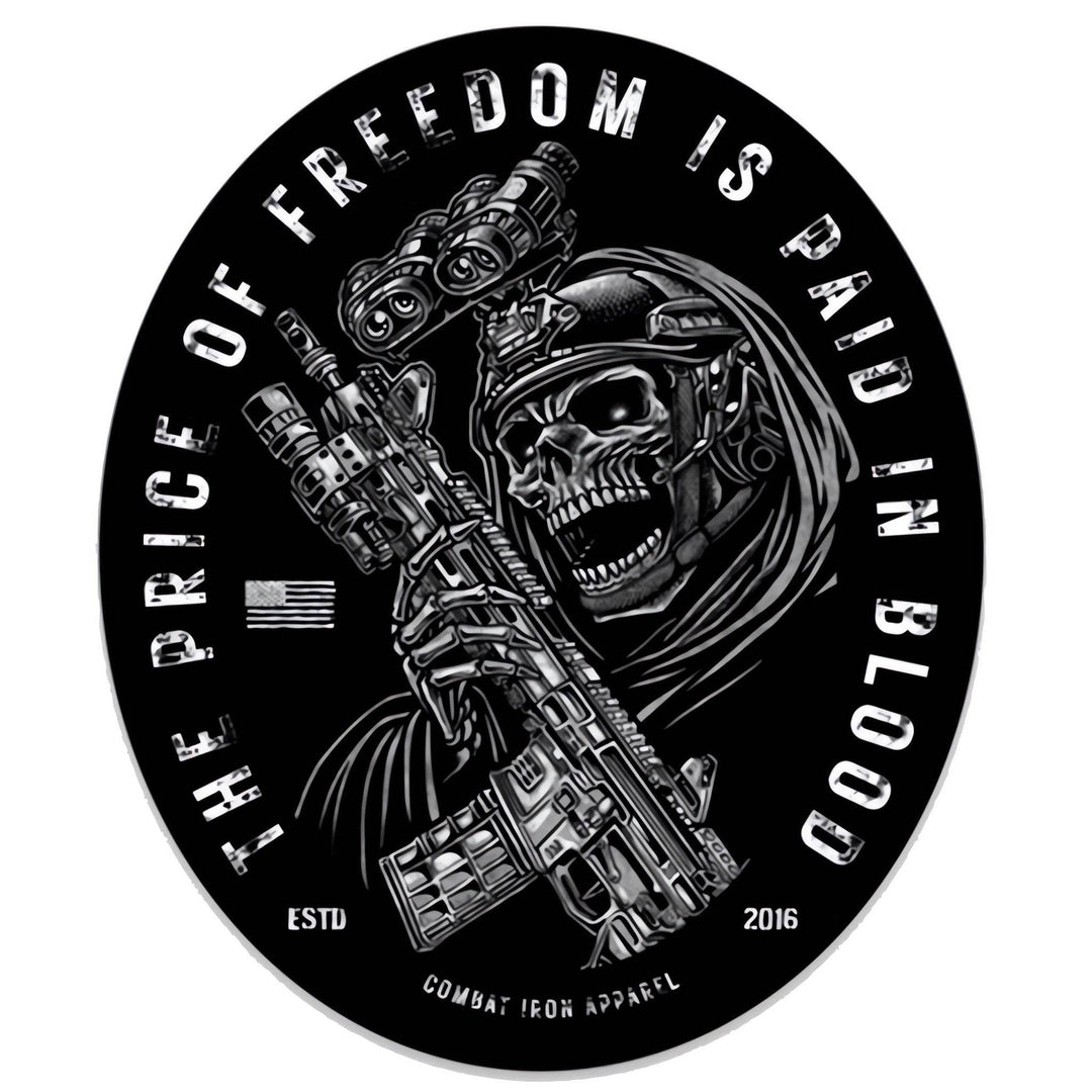 The Price Of Freedom Is Paid In Blood Decal - One Revolver Surfboards