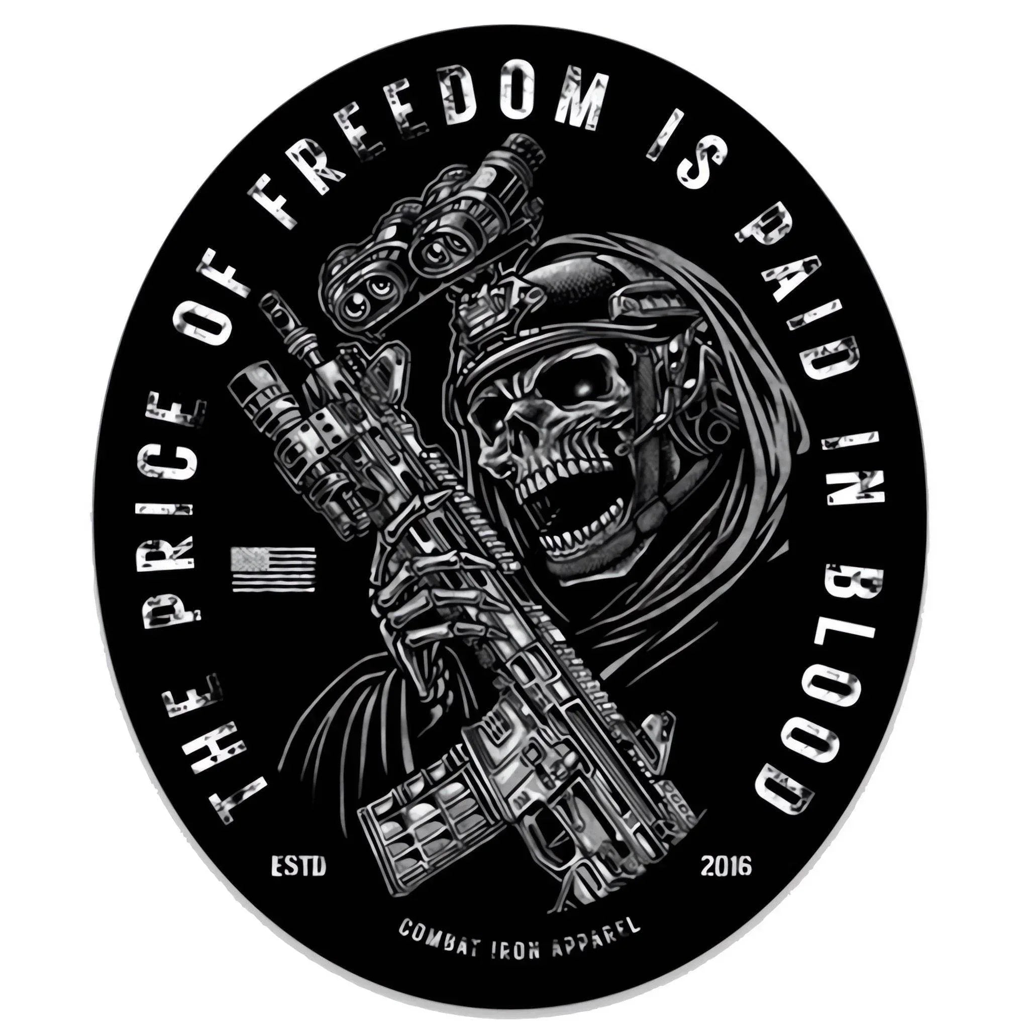 One Revolver Surfboards - The Price Of Freedom Is Paid In Blood Decal DECAL