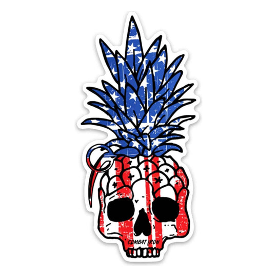 USA PATRIOTIC PINEAPPLE GRENADE DECAL - One Revolver Surfboards