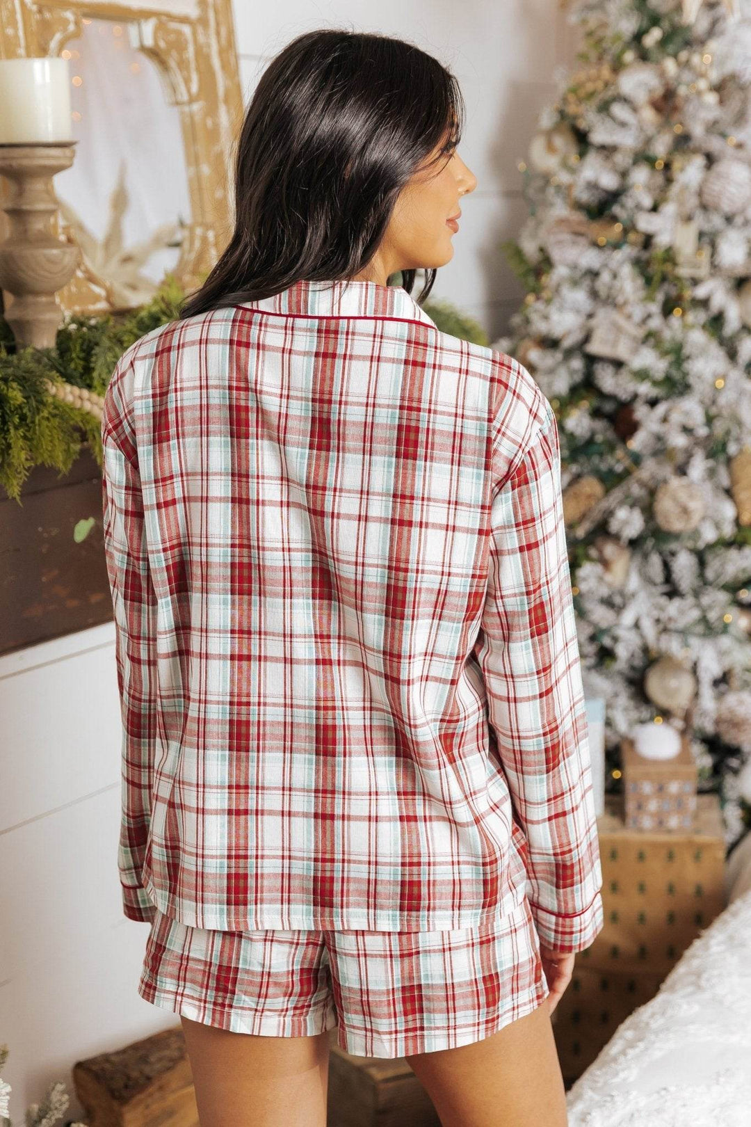 Waking Up Multi Red Plaid Shirt & Shorts Set - FINAL SALE - One Revolver Surfboards