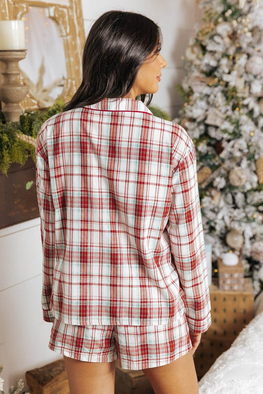 Waking Up Multi Red Plaid Shirt & Shorts Set - FINAL SALE - One Revolver Surfboards