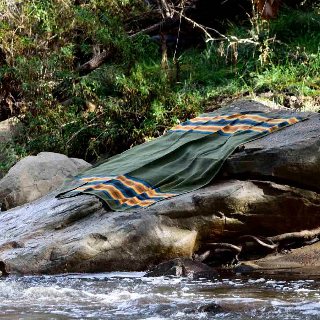 Canvas Camping Blanket - Waxed Canvas Outdoor Blanket / Bushcraft Blanket - One Revolver Surfboards