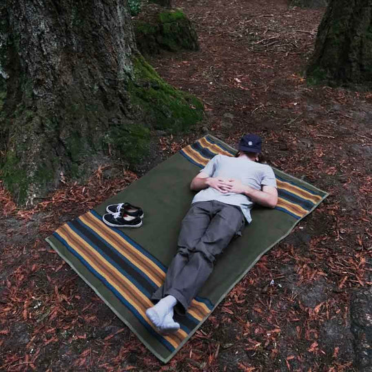 Canvas Camping Blanket - Waxed Canvas Outdoor Blanket / Bushcraft Blanket - One Revolver Surfboards