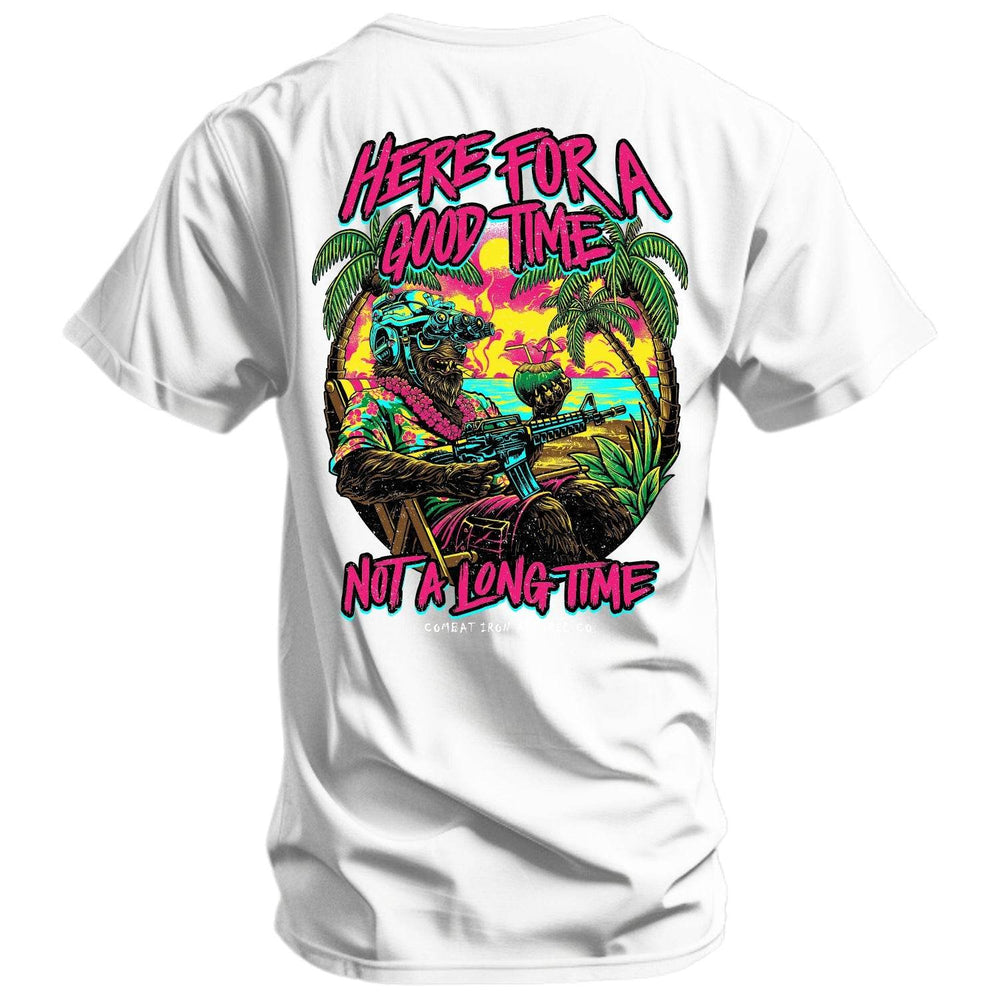 Here For A Good Time. Not A Long Time. Retro Summer Edition Men's T-Shirt - One Revolver Surfboards