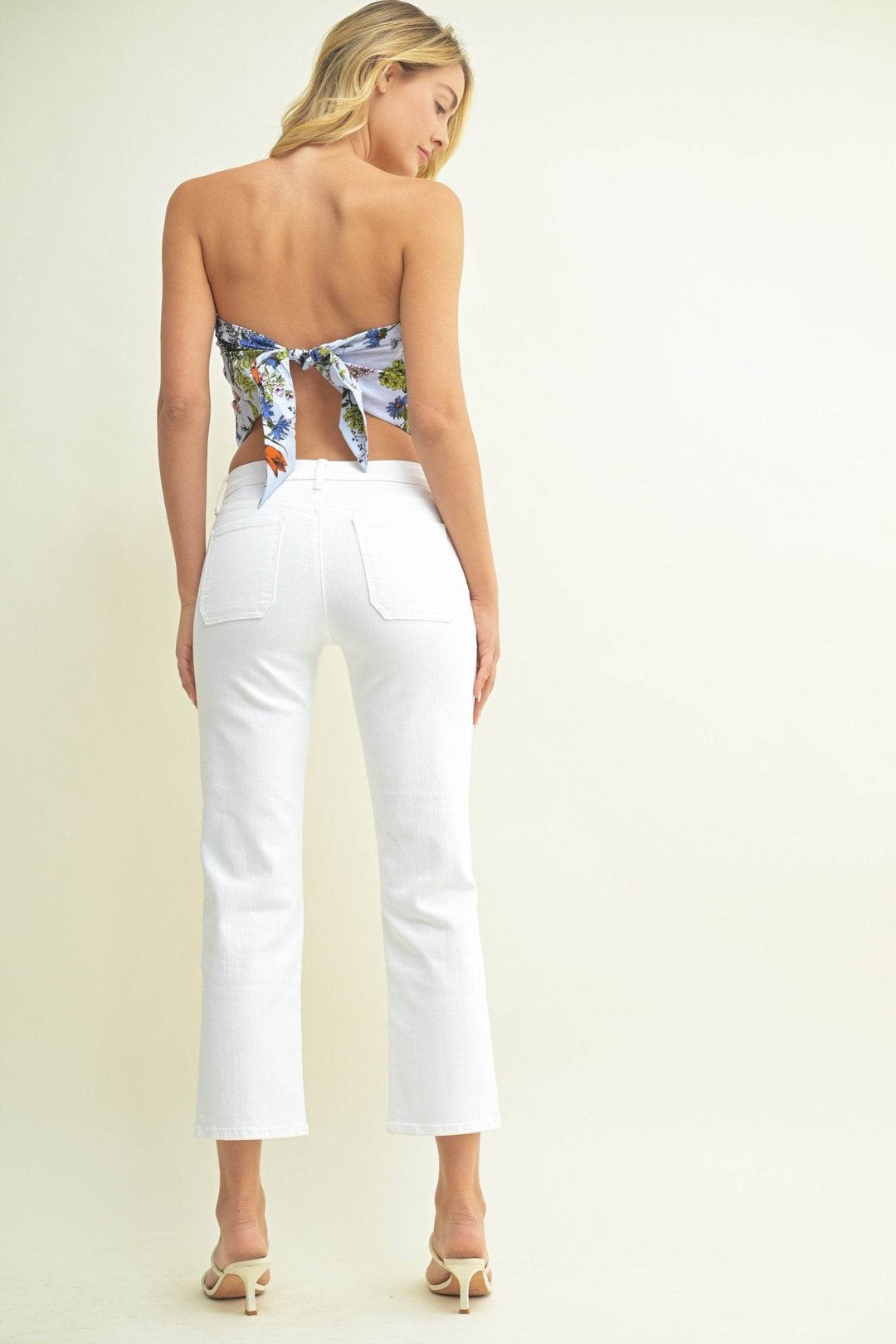 White Low Rise Straight Leg Jeans - FINAL SALE - One Revolver Surfboards