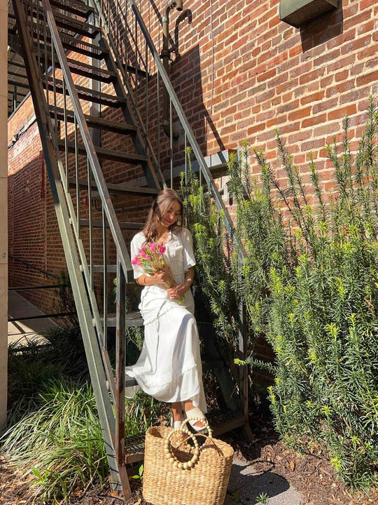 White Short Sleeve Lace Maxi Dress - FINAL SALE - One Revolver Surfboards