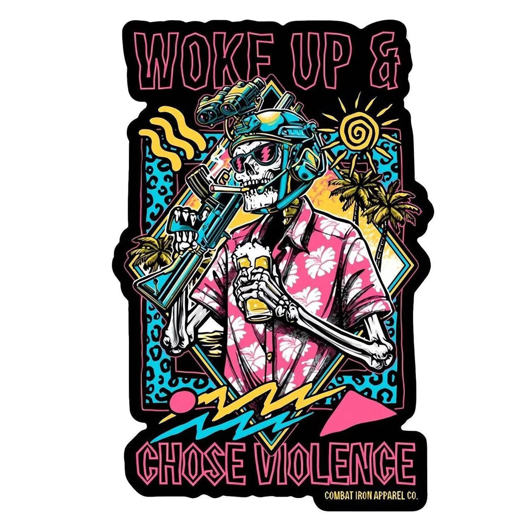 One Revolver Surfboards - Woke Up & Chose Violence Decal Sticker DECAL