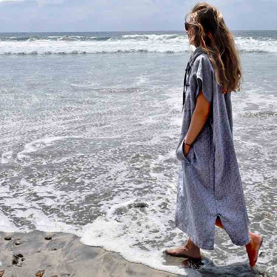 Surf Poncho Changing Robe - Lightweight Turkish Towel - One Revolver Surfboards