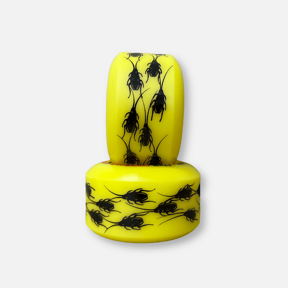 COCKROACH ORIGINAL YELLOW 63mm 96A SKATEBOARD WHEELS - One Revolver Surfboards