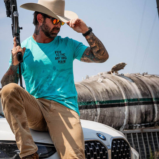 Yee To The Mf'Ing Haw Rodeo Men's T-Shirt - One Revolver Surfboards